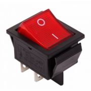 Кнопка одинарная широкая 2 положения 6 контактов 15A