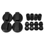 Ручка плиты универсальная, черная, Spain, комплект 4 штуки