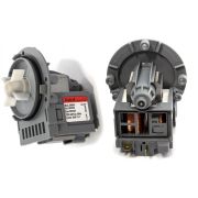Помпа слива стиральной машины LG 30W 3 винта, клеммы назад  алюм с т/пред